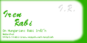 iren rabi business card
